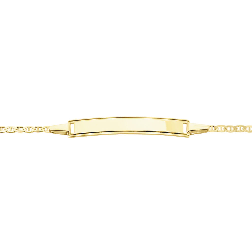 Bracelet Identité Fanelia Maille Marine Or Jaune - Spannringe Kinder | OROVIVO