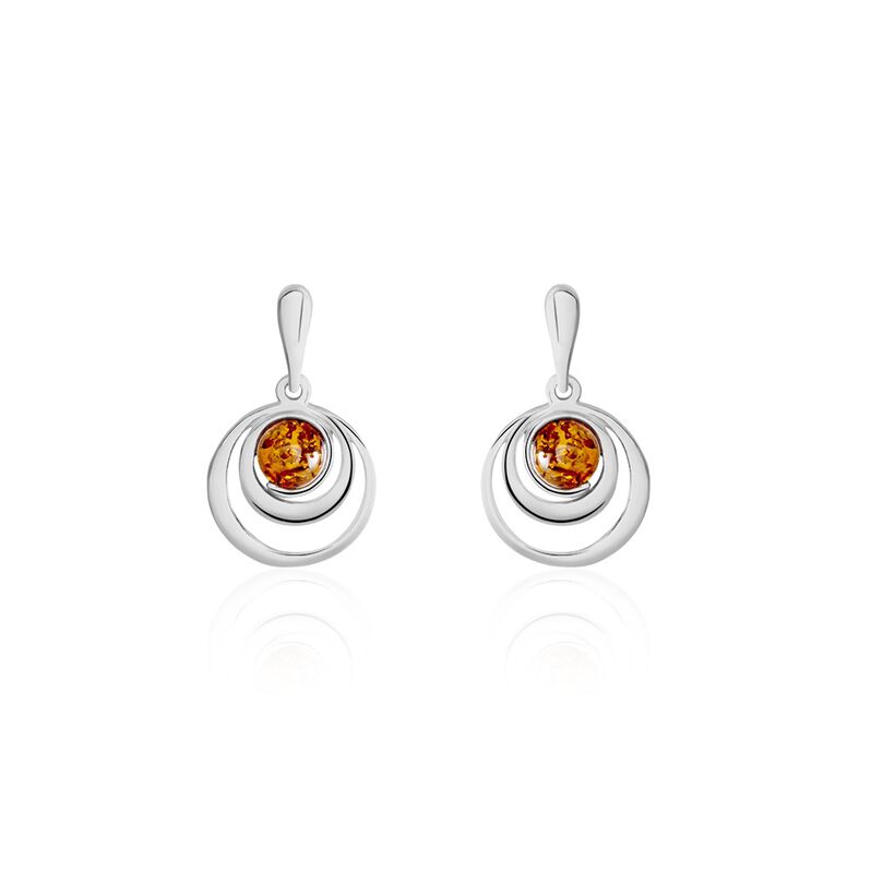 Boucles D'oreilles Argent Cercle Ambres - Spannringe Damen | OROVIVO