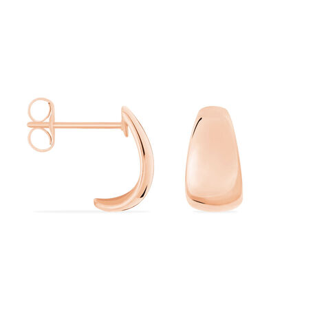 Damen Steckcreolen Gold 375 Rosé Vergoldet  - Creolen Damen | OROVIVO