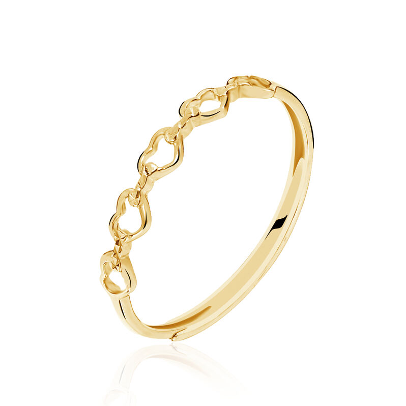 Bague Argent Dore Tina Motifs Cœurs - Spannringe Damen | OROVIVO