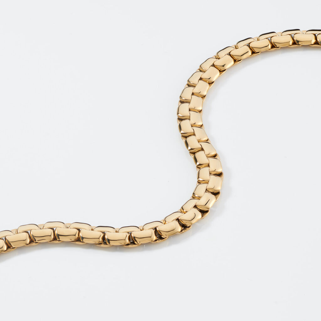 SERGIO Herren Armkette Edelstahl vergoldet B 6,8 mm