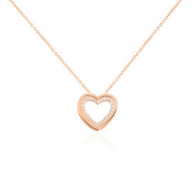 Damen Halskette Silber 925 Rosé Vergoldet - Herzketten Damen | OROVIVO