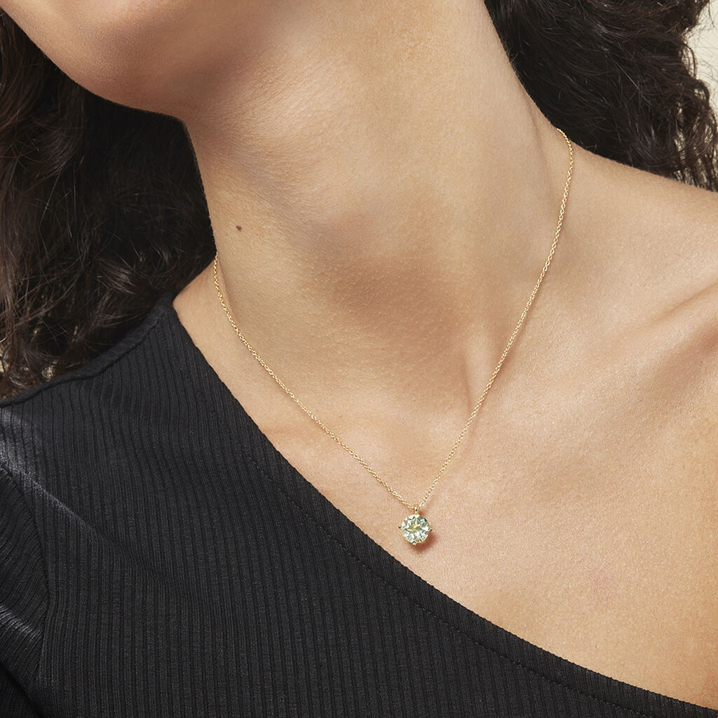 Damen Halskette Silber 925 Gold plattiert Zirkonia - Sommerschmuck Damen | OROVIVO