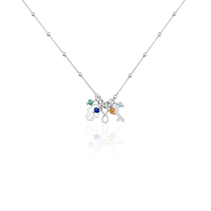 Collier Argent Rhodié Niccolo Pierres Artificelles - Spannringe Damen | OROVIVO