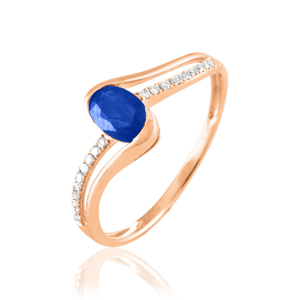Bague Anja Or Rose Saphir Et Diamant - Spannringe Damen | OROVIVO