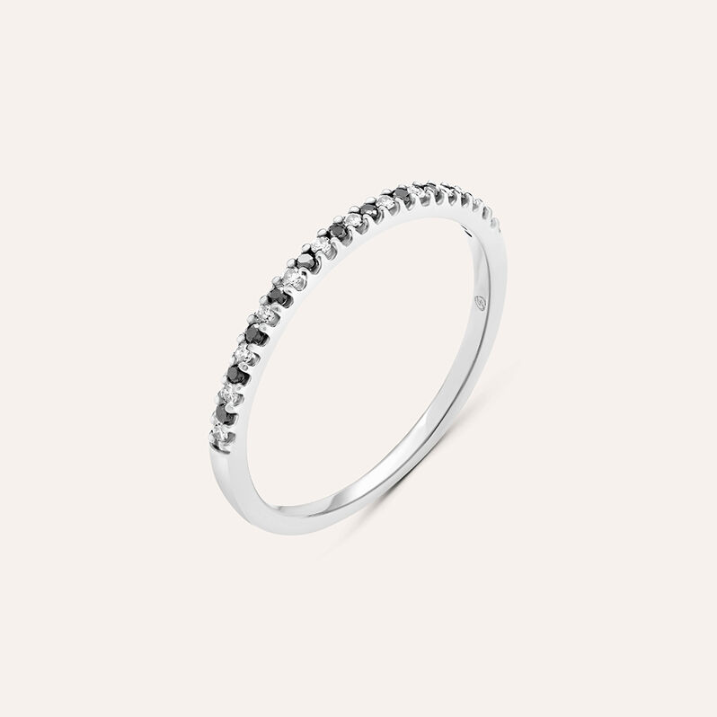 Anello Semi-eternity Sophia Oro Bianco Diamante - Spannringe Damen | OROVIVO
