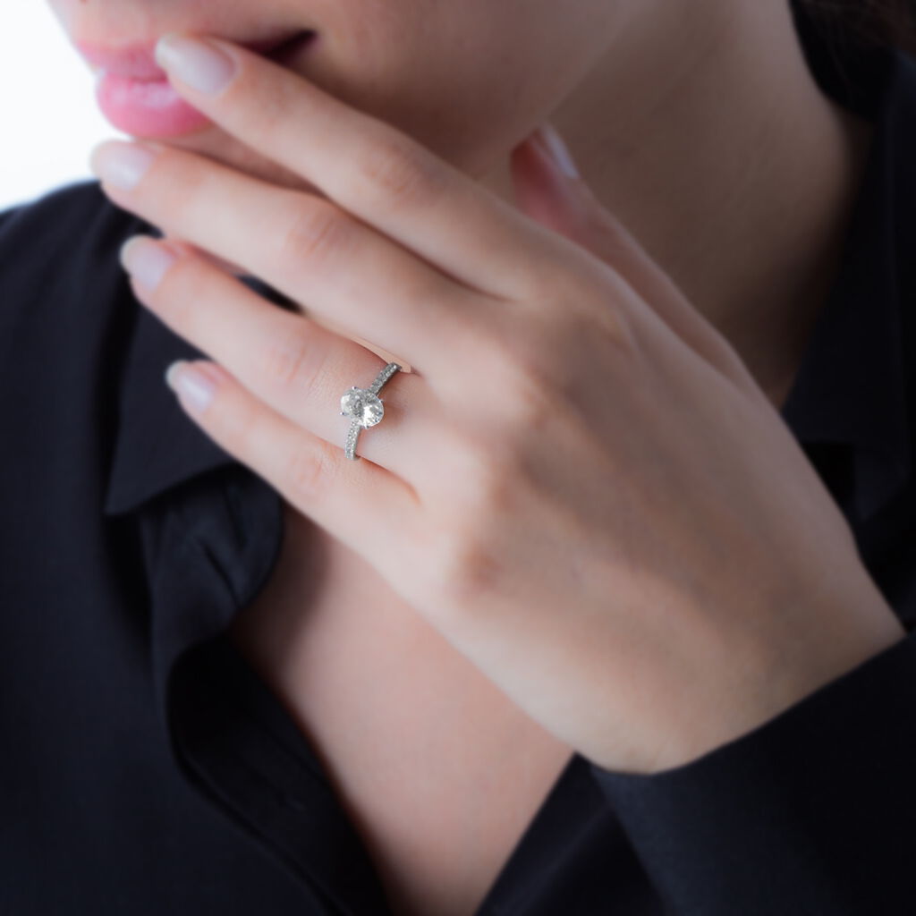 Solitaire Or Et Oxyde - Spannringe Damen | OROVIVO
