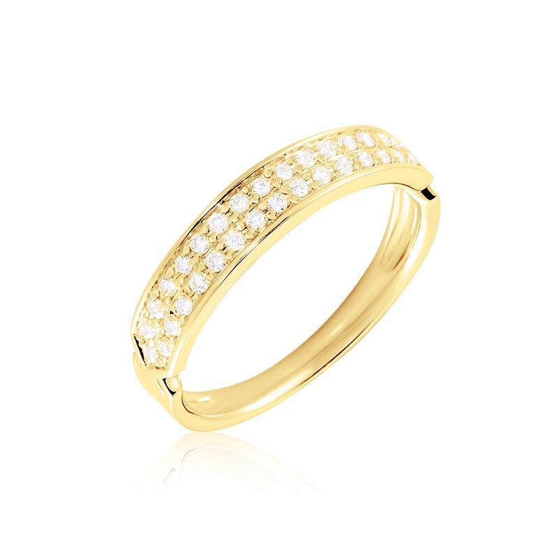 Emily Damen Ring Gold 585 (14 Karat) Diamant Wei&szlig; 0,15 ct - Ringe mit Stein Damen | OROVIVO
