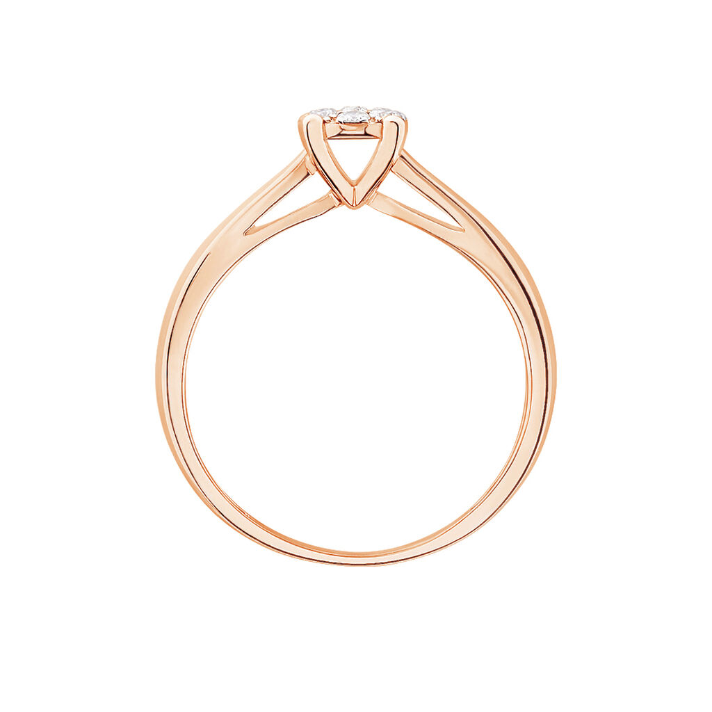 Bague Solitaire Collection Grace Or Rose Diamant - Spannringe Damen | OROVIVO