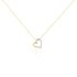 Herz Modern Damen Collier Gold 375 (9 Karat) Diamant Wei&szlig; 0,1 ct Herz B 0,95 mm