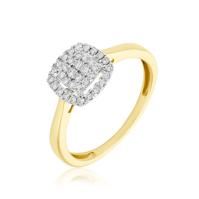 Bague Naveen Ld Or Jaune Diamant Synthétique - Spannringe Damen | OROVIVO