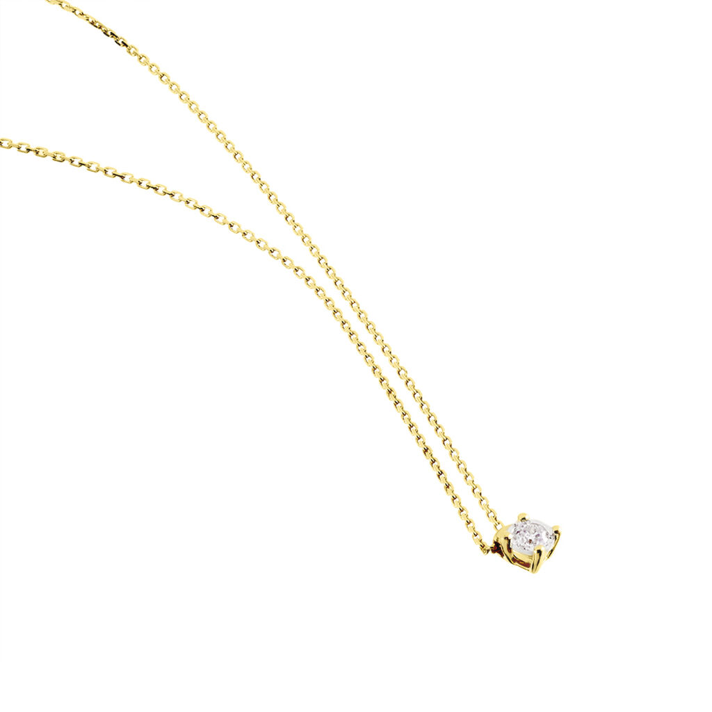 Damen Collier Gold 375 Diamant 0,1ct Lirik 0,90mm - Halsketten Damen | OROVIVO