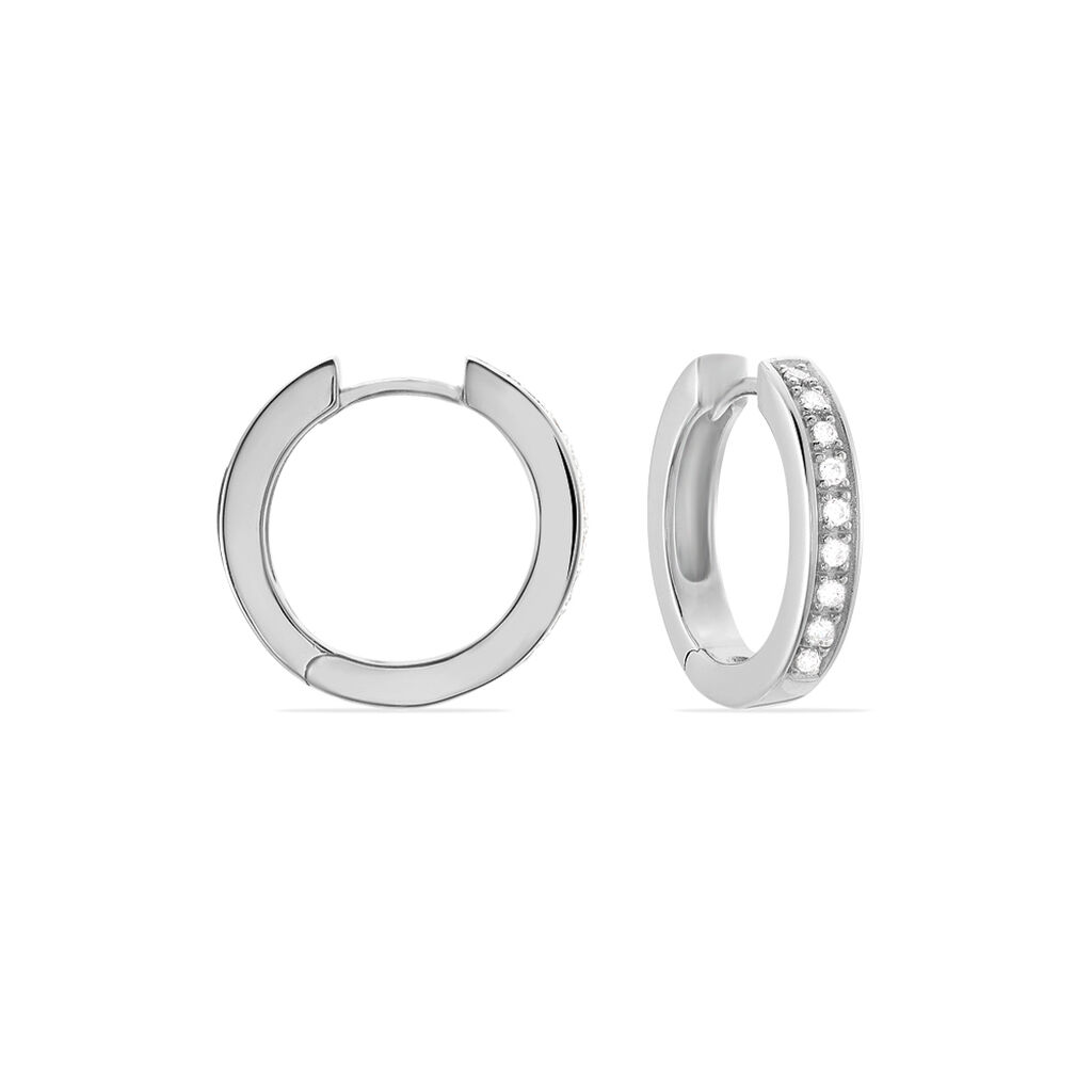 Damen Creolen Silber 925 Zirkonia  - Creolen Damen | OROVIVO