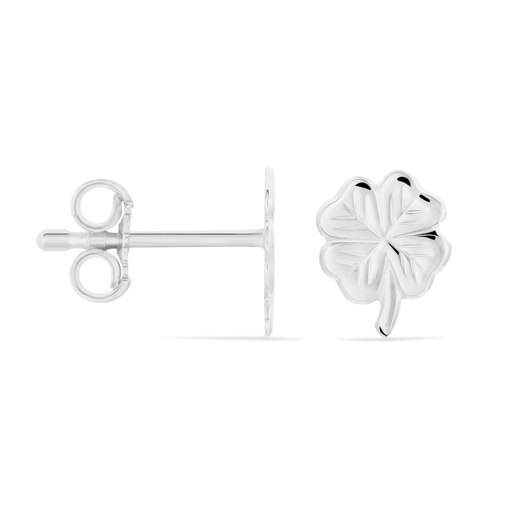 AINO Kinder Ohrstecker Silber 925 Talisman Kleeblatt