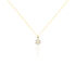 Damen Collier Gold 375 (9 Karat) Zirkonia Wei&szlig; 3,84 ct Blume