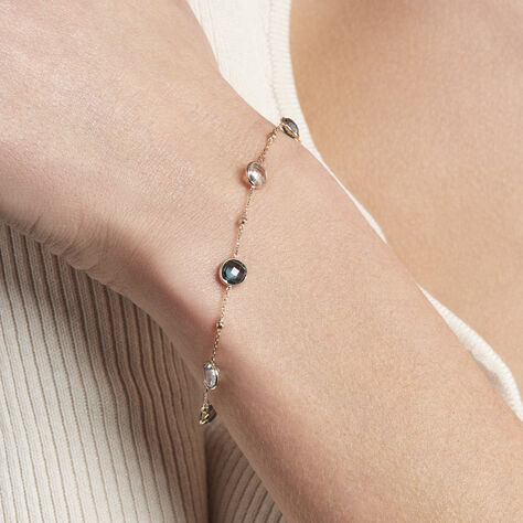 ELLIE Damen Collier Gold 375 (9 Karat) Topas Himmelblau 3,84 ct - Halsketten Damen | OROVIVO