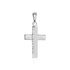 Damen Anhänger Silber 925 Zirkonia Weiß 0,12 ct Religiöses Kreuz