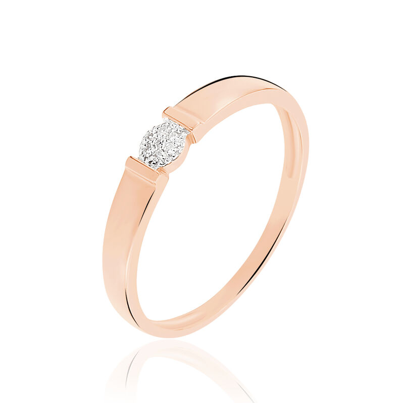 Bague Or Rose Et Diamants - Spannringe Damen | OROVIVO