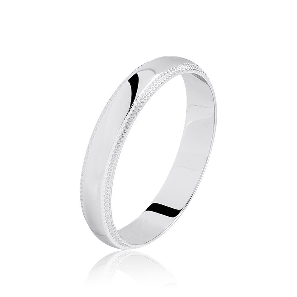 Alliance Irais Demi Jonc Classique Or Blanc - Spannringe Familie | OROVIVO