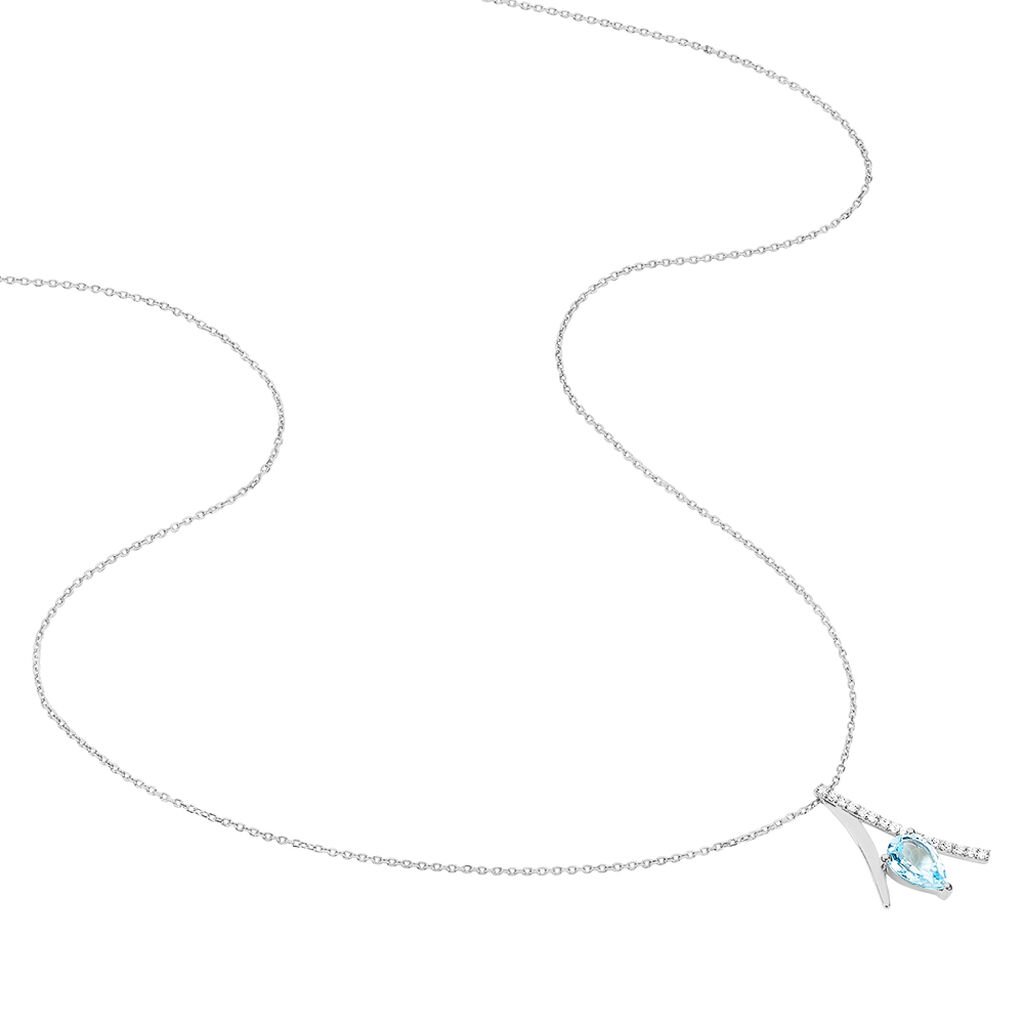 Collier Or Weiss  Et Topaze - Spannringe Damen | OROVIVO