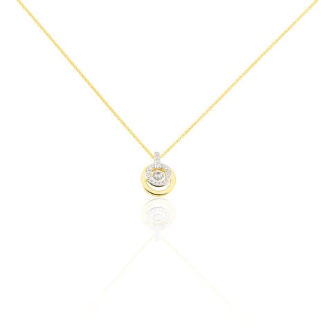 Damen Collier Gold 375 Zirkonia Kreis - Halsketten Damen | OROVIVO