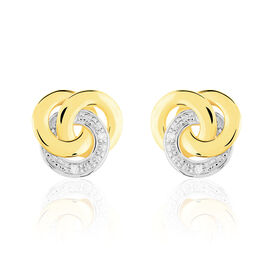 Damen Ohrstecker Gold 375 Diamant 0,02ct  - Ohrstecker Damen | OROVIVO
