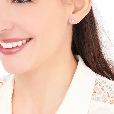 Damen Ohrstecker Weißgold 375 Diamant 0,01ct - Ohrstecker Damen | OROVIVO