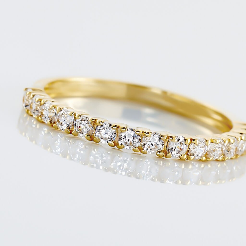 JULIETTA Damen Trauring Gold 375 (9 Karat) Zirkonia Wei&szlig;