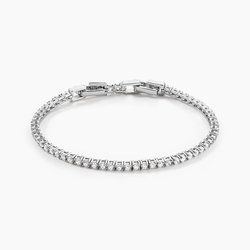 Bracelet Rio Tennis Argent Weiss Oxyde De Zirconium - Spannringe Damen | OROVIVO