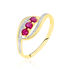 TRILOGIE PRECIEUSE Damen Ring Gold Bicolor 375 (9 Karat) Rubin Rot 0,48 ct Oval