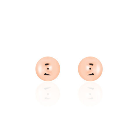 Damen Ohrstecker Silber 925 Rosé Vergoldet 5mm - Ohrstecker Damen | OROVIVO