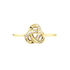 KNOT Damen Ring Gold 375 (9 Karat) Diamant Wei&szlig; 0,05 ct B 6 mm