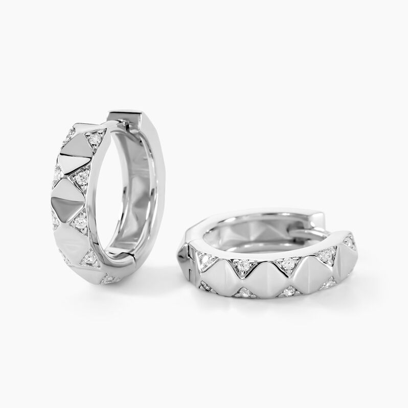 Créoles Anicette Argent Weiss Oxyde De Zirconium - Spannringe Damen | OROVIVO