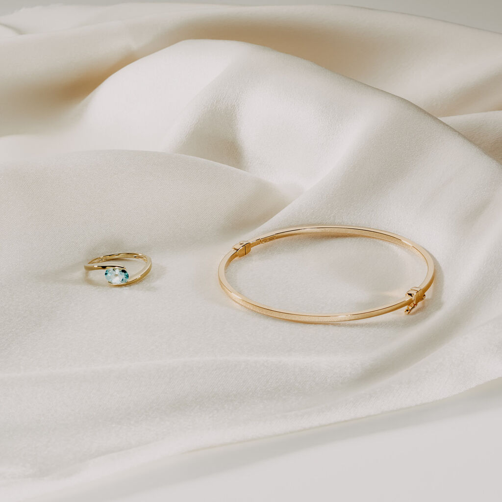 Spannring Gold 333 Blauer Topas  - Hochzeitsringe Damen | OROVIVO