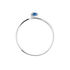 Damen Ring Wei&szlig;gold 375 (9 Karat) Saphir Blau 0,27 ct