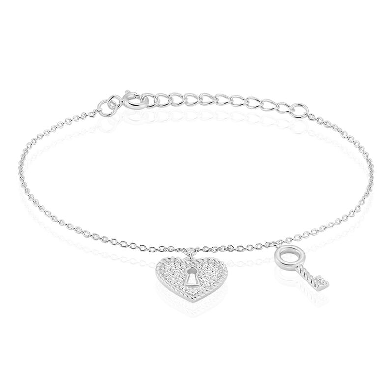 Bracelet Argent Rhodie Anakin Cœur Oxyde - Spannringe Damen | OROVIVO