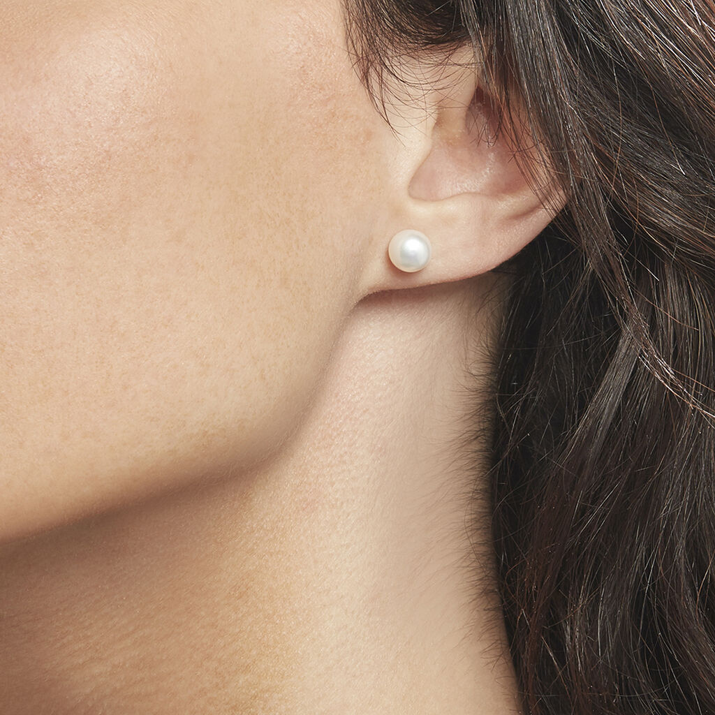 Damen Perlenohrringe Gold 585 Zuchtperle 7-8mm Grace - Ohrstecker Damen | OROVIVO