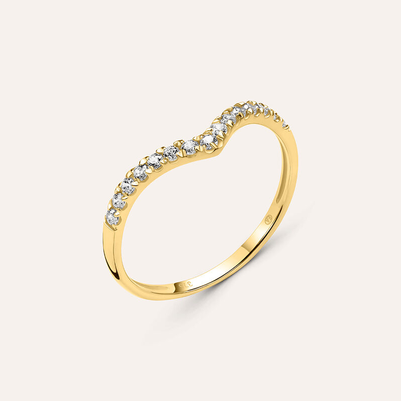 Anello Fantasia Claire Oro Giallo Cubic Zirconia - Spannringe Damen | OROVIVO