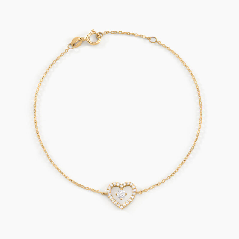 Bracelet Cortney Or Jaune Oxyde De Zirconium - Spannringe Damen | OROVIVO