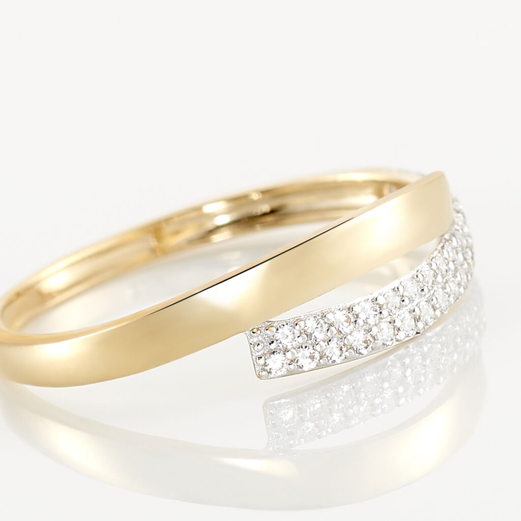 Bague Vero Or Jaune Oxyde De Zirconium - Spannringe Damen | OROVIVO
