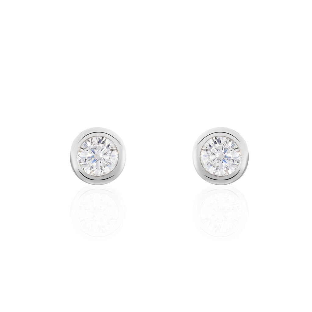 Damen Ohrstecker Weißgold 375 Zirkonia Darina Zarge  - Ohrstecker Damen | OROVIVO