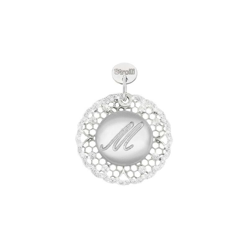 Charm in argento rodiato e glitter - Spannringe Damen | OROVIVO
