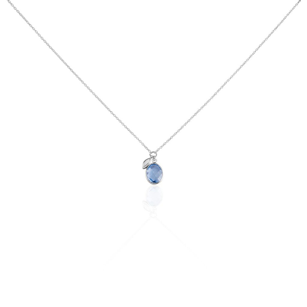 SINKA Damen Collier Silber 925 Andere Steine Blau 2,76 ct, Collier mit Stein
