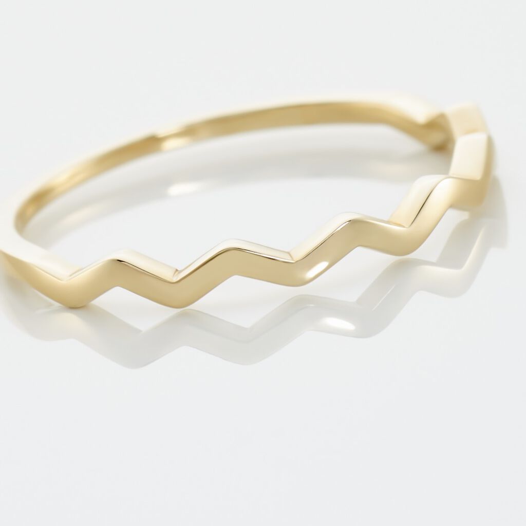 Damenring Gold 375 gewellt zickzack Elorine - Ringe Damen | OROVIVO