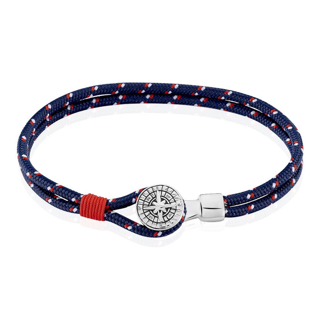 GREGOR 2 Herren Armband Stoff Blau Kreis