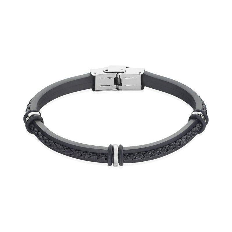POLO Herren Armband Silikon Schwarz - Armbänder mit Anhänger Herren | OROVIVO