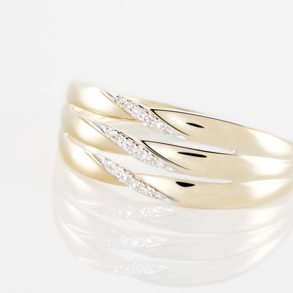 Damen Ring Gold 375 Diamant 0,04ct Nesibe  - Ringe mit Stein Damen | OROVIVO