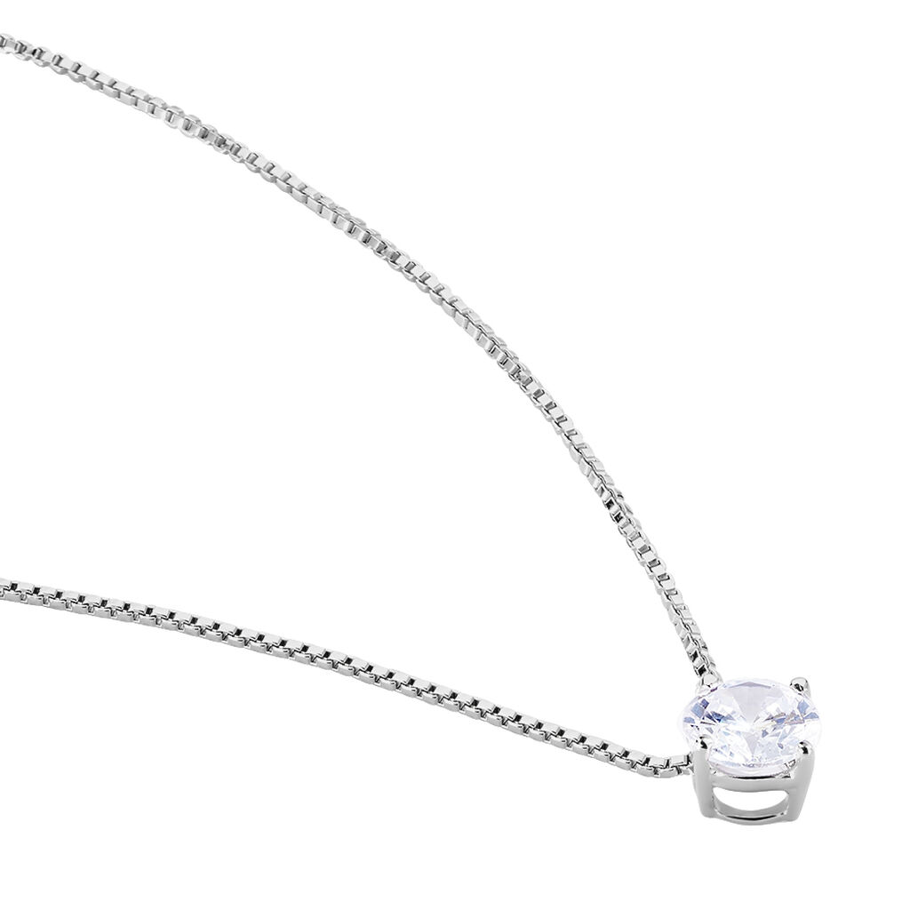 GIULYA Damen Collier Silber 925 Zirkonia Wei&szlig; 1 ct