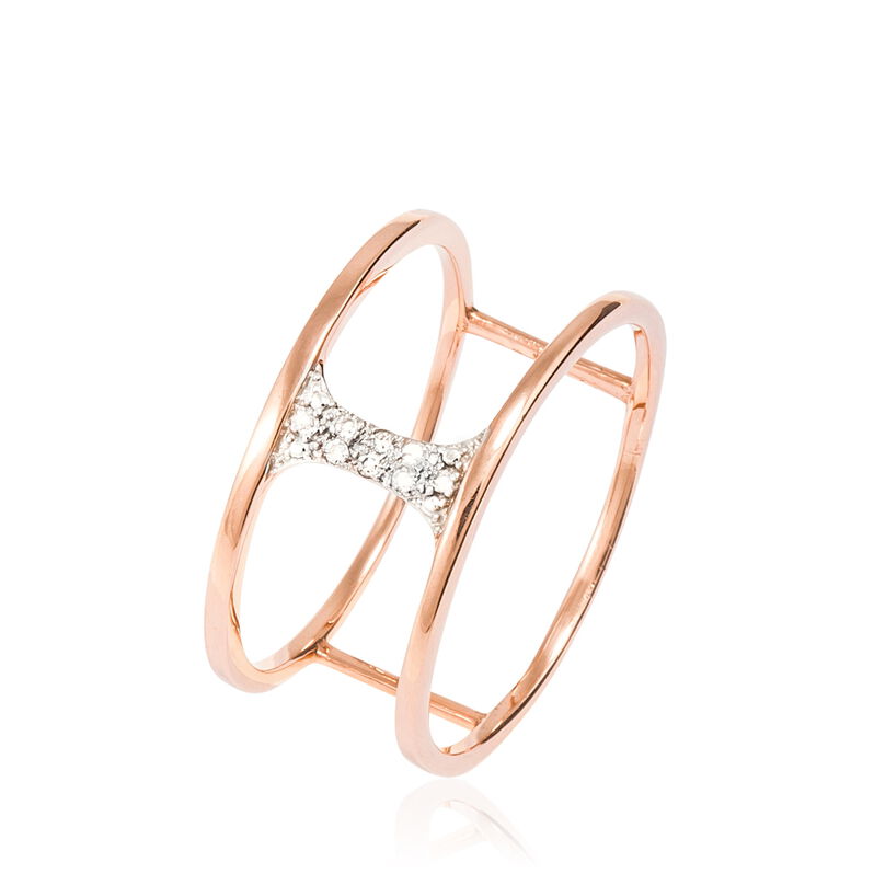 Bague Brasilia Or Rose Diamant - Spannringe Damen | OROVIVO