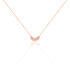 Damen Collier Silber rosevergoldet 925 Zirkonia Wei&szlig; 0,02 ct Barren